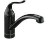 Kohler Coralais K-15075-P-7 Black Black Decorator Kitchen Sink Faucet with Lever Handle