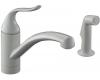 Kohler Coralais K-15076-P-0 White Decorator Kitchen Sink Faucet with Sidespray and Lever Handle