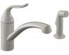 Kohler Coralais K-15076-P-96 Biscuit Decorator Kitchen Sink Faucet with Sidespray and Lever Handle