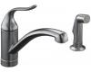 Kohler Coralais K-15076-P-G Brushed Chrome Decorator Kitchen Sink Faucet with Sidespray and Lever Handle