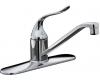 Kohler Coralais K-15171-F-CP Polished Chrome Single-Control Kitchen Sink Faucet with 8-1/2" Spout and Lever Handle