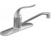 Kohler Coralais K-15171-F-G Brushed Chrome Single-Control Kitchen Sink Faucet with 8-1/2" Spout and Lever Handle