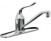 Kohler Coralais K-15171-FT-CP Polished Chrome Single-Control Kitchen Sink Faucet with 10" Spout and Loop Handle