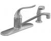 Kohler Coralais K-15172-F-G Brushed Chrome Single-Control Kitchen Sink Faucet with 8-1/2" Spout, Sprayhead and Lever Handle