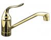 Kohler Coralais K-15175-FT-PB Vibrant Polished Brass Single-Control Kitchen Sink Faucet with 10" Spout and Lever Handle