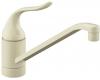 Kohler Coralais K-15175-PT-47 Almond Single-Control Kitchen Sink Faucet with 10" Spout and Lever Handle