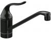 Kohler Coralais K-15175-PT-7 Black Black Single-Control Kitchen Sink Faucet with 10" Spout and Lever Handle