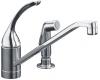 Kohler Coralais K-15176-FL-7 Black Black Single-Control Kitchen Sink Faucet with 10" Spout, Sprayhead and Loop Handle