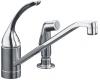 Kohler Coralais K-15176-FL-BN Vibrant Brushed Nickel Single-Control Kitchen Sink Faucet with 10" Spout, Sprayhead and Loop Handle