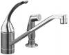 Kohler Coralais K-15176-FL-CP Polished Chrome Single-Control Kitchen Sink Faucet with 10" Spout, Sprayhead and Loop Handle