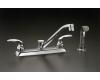 Kohler Coralais K-15253-4-CP Polished Chrome Kitchen Sink Faucet with Sidespray and Lever Handles