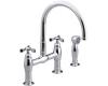 Kohler Parq K-6131-3-BV Vibrant Brushed Bronze Parq Deck-Mount Kitchen Faucet with Spray