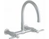 Kohler Parq K-6132-4-BV Vibrant Brushed Bronze Parq Wall-Mount Kitchen Bridge Faucet