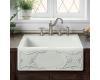 Kohler Tidings K-14571-T1-W2 Earthen White Design on Alcott Tile-In Sink with Four-Hole Drilling