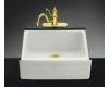 Kohler Interlace K-14572-FC-W2 Earthen White Design on Alcott Undercounter Kitchen Sink with Five-Hole Faucet Drilling