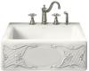 Kohler Tidings K-14572-T1-0 White Design on Alcott Undercounter Sink with Five-Hole Drilling