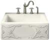 Kohler Tidings K-14572-T1-96 Biscuit Design on Alcott Undercounter Sink with Five-Hole Drilling