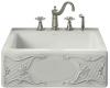 Kohler Tidings K-14572-T1-W2 Earthen White Design on Alcott Undercounter Sink with Five-Hole Drilling