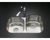 Kohler Undertone K-3150-L Large/Medium Undercounter Kitchen Sink with 7-1/2" Left and 9-1/2" Right Basin Depths