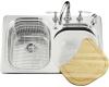 Kohler Ravinia K-3224-2 Large/Medium Self-Rimming Kitchen Sink with Two-Hole Faucet Punching