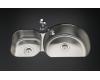 Kohler Undertone K-3359-L Large/Medium 39-1/8" x 21-1/4" Undercounter Kitchen Sink with 7-1/2" Left and 9-1/2" Right Basin Depths