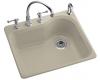 Kohler Meadowland K-5802-4-G9 Sandbar Self-Rimming Kitchen Sink with Four-Hole Faucet Drilling