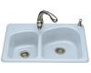 Kohler Woodfield K-5805-2-6 Skylight Self-Rimming Kitchen Sink with Two-Hole Faucet Drilling
