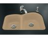 Kohler Woodfield K-5805-4U-33 Mexican Sand Undercounter Kitchen Sink with Four-Hole Oversized Faucet Drilling