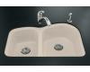 Kohler Woodfield K-5805-4U-55 Innocent Blush Undercounter Kitchen Sink with Four-Hole Oversized Faucet Drilling