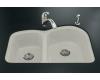 Kohler Woodfield K-5805-4U-95 Ice Grey Undercounter Kitchen Sink with Four-Hole Oversized Faucet Drilling