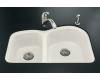 Kohler Woodfield K-5805-4U-96 Biscuit Undercounter Kitchen Sink with Four-Hole Oversized Faucet Drilling