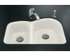 Kohler Woodfield K-5805-4U-KA Black 'n Tan Undercounter Kitchen Sink with Four-Hole Oversized Faucet Drilling