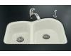 Kohler Woodfield K-5805-4U-NG Tea Green Undercounter Kitchen Sink with Four-Hole Oversized Faucet Drilling