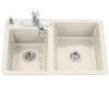 Kohler Clarity K-5813-3-47 Almond Self-Rimming Kitchen Sink with Three-Hole Faucet Drilling
