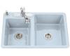 Kohler Clarity K-5813-3-6 Skylight Self-Rimming Kitchen Sink with Three-Hole Faucet Drilling