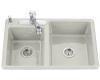 Kohler Clarity K-5813-3-95 Ice Grey Self-Rimming Kitchen Sink with Three-Hole Faucet Drilling