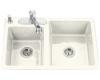 Kohler Clarity K-5813-3-96 Biscuit Self-Rimming Kitchen Sink with Three-Hole Faucet Drilling
