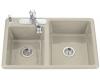 Kohler Clarity K-5813-3-G9 Sandbar Self-Rimming Kitchen Sink with Three-Hole Faucet Drilling