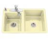 Kohler Clarity K-5813-3-Y2 Sunlight Self-Rimming Kitchen Sink with Three-Hole Faucet Drilling
