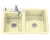 Kohler Clarity K-5813-3-Y2 Sunlight Self-Rimming Kitchen Sink with Three-Hole Faucet Drilling