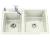 Kohler Clarity K-5813-4-NG Tea Green Self-Rimming Kitchen Sink with Four-Hole Faucet Drilling