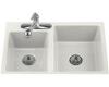 Kohler Clarity K-5814-3-0 White Tile-In Kitchen Sink with Three-Hole Faucet Drilling