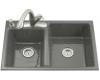 Kohler Clarity K-5814-3-58 Thunder Grey Tile-In Kitchen Sink with Three-Hole Faucet Drilling