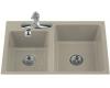 Kohler Clarity K-5814-3-G9 Sandbar Tile-In Kitchen Sink with Three-Hole Faucet Drilling
