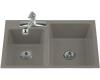 Kohler Clarity K-5814-3-K4 Cashmere Tile-In Kitchen Sink with Three-Hole Faucet Drilling