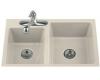 Kohler Clarity K-5814-4-47 Almond Tile-In Kitchen Sink with Four-Hole Faucet Drilling