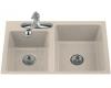 Kohler Clarity K-5814-4-55 Innocent Blush Tile-In Kitchen Sink with Four-Hole Faucet Drilling