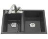 Kohler Clarity K-5814-4-7 Black Black Tile-In Kitchen Sink with Four-Hole Faucet Drilling