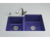 Kohler Clarity K-5814-4U-30 Iron Cobalt Undercounter Kitchen Sink with Four-Hole Oversized Drilling