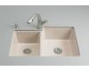 Kohler Clarity K-5814-4U-55 Innocent Blush Undercounter Kitchen Sink with Four-Hole Oversized Drilling